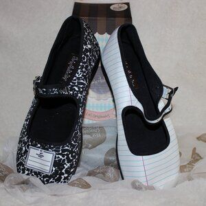 Hot Chocolate Design NOTEBOOK Funky Canvas Women's Mary Jane Flat US size 8